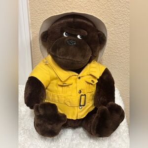 Dakin 1987 Vintage Jungle Club Plush Gorilla Plush Safari Jacket Hat 12”